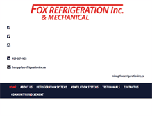Tablet Screenshot of foxrefrigerationinc.ca